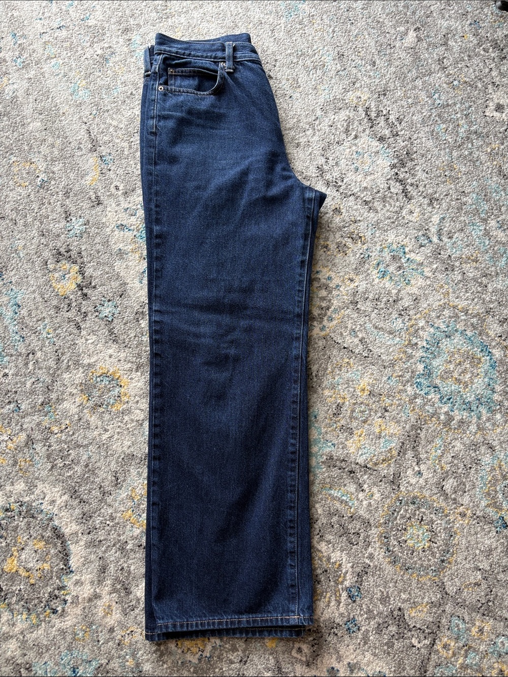 Uniqlo Dark Blue Straight-Leg Jeans